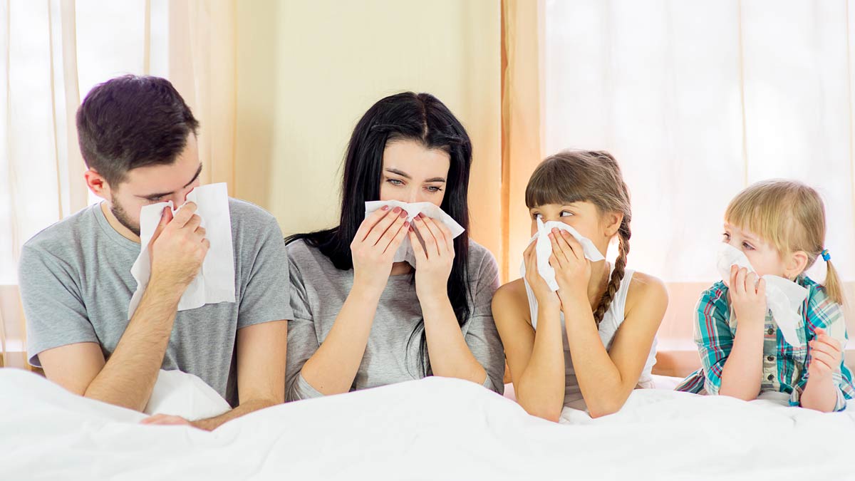 A family with allergies.