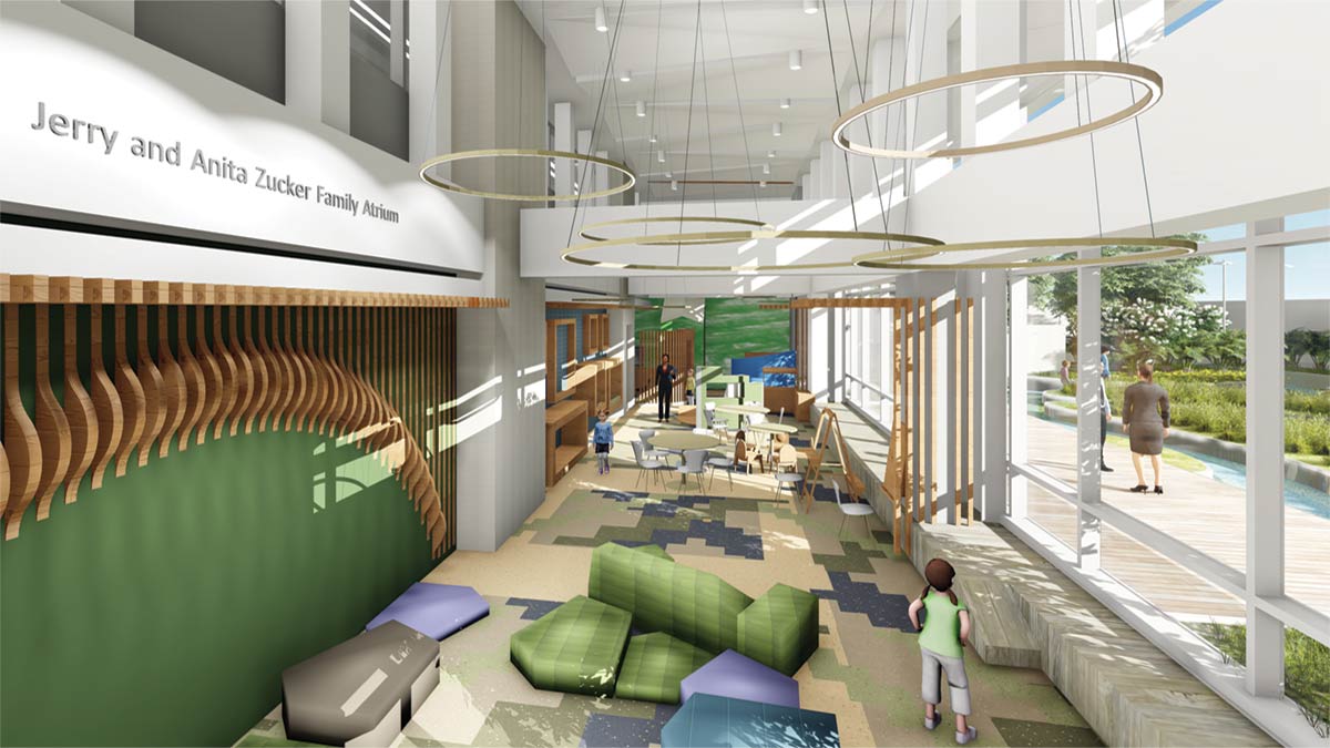 Artist concept of $5 Million MUSC Children's Play Area within its new children's hospital, set to open in 2019. Gifted by the Zucker Family.