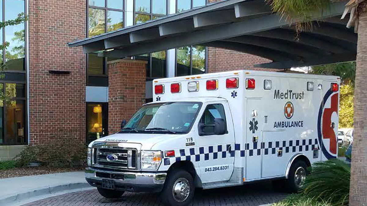 An ambulance at MUSC, Charleston, South Carolina