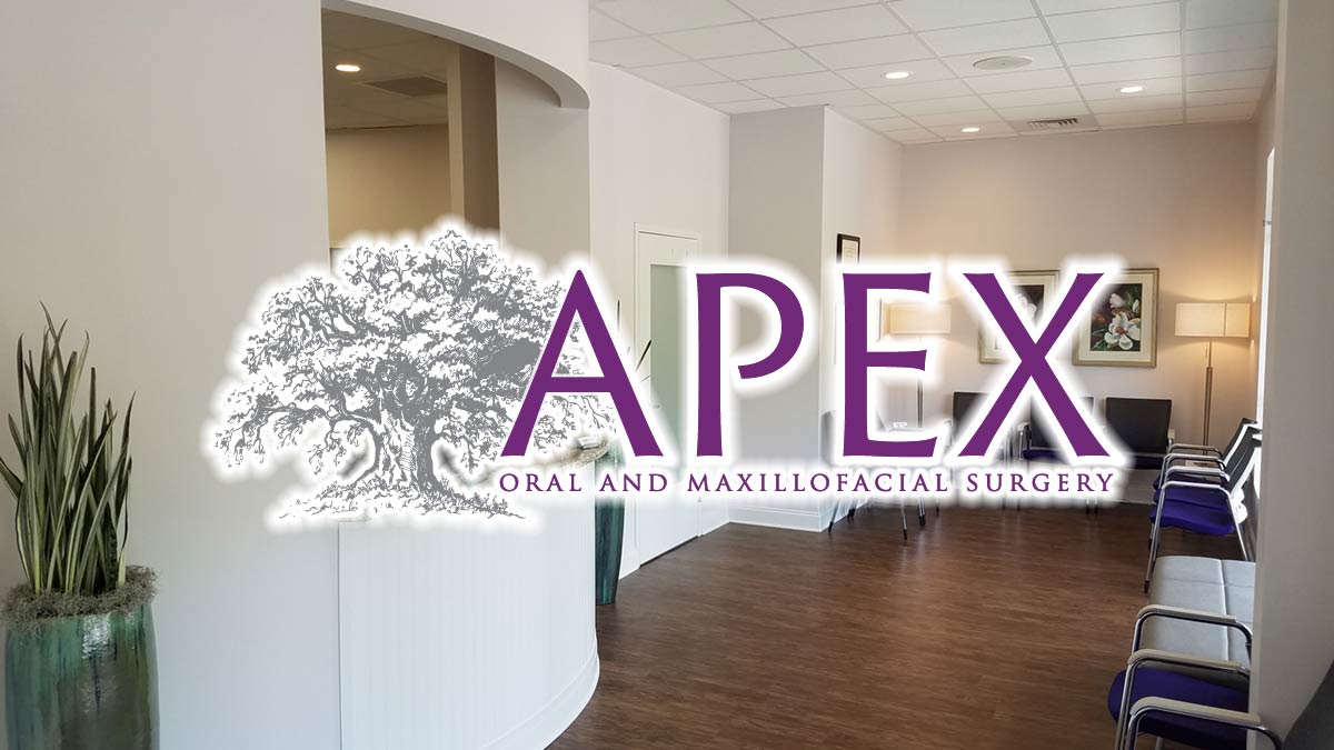 Apex Oral and Maxillofacial Surgery logo and office photo