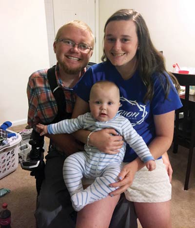 Daniel Cole with his wife Lindsay and son Noah