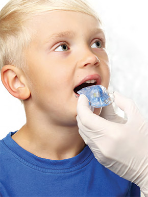 a boy receiving orthodontic care