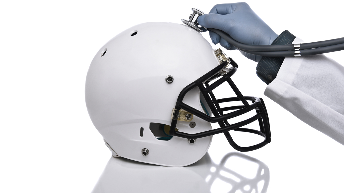 Stethoscope on a football helmet - questions about concussions