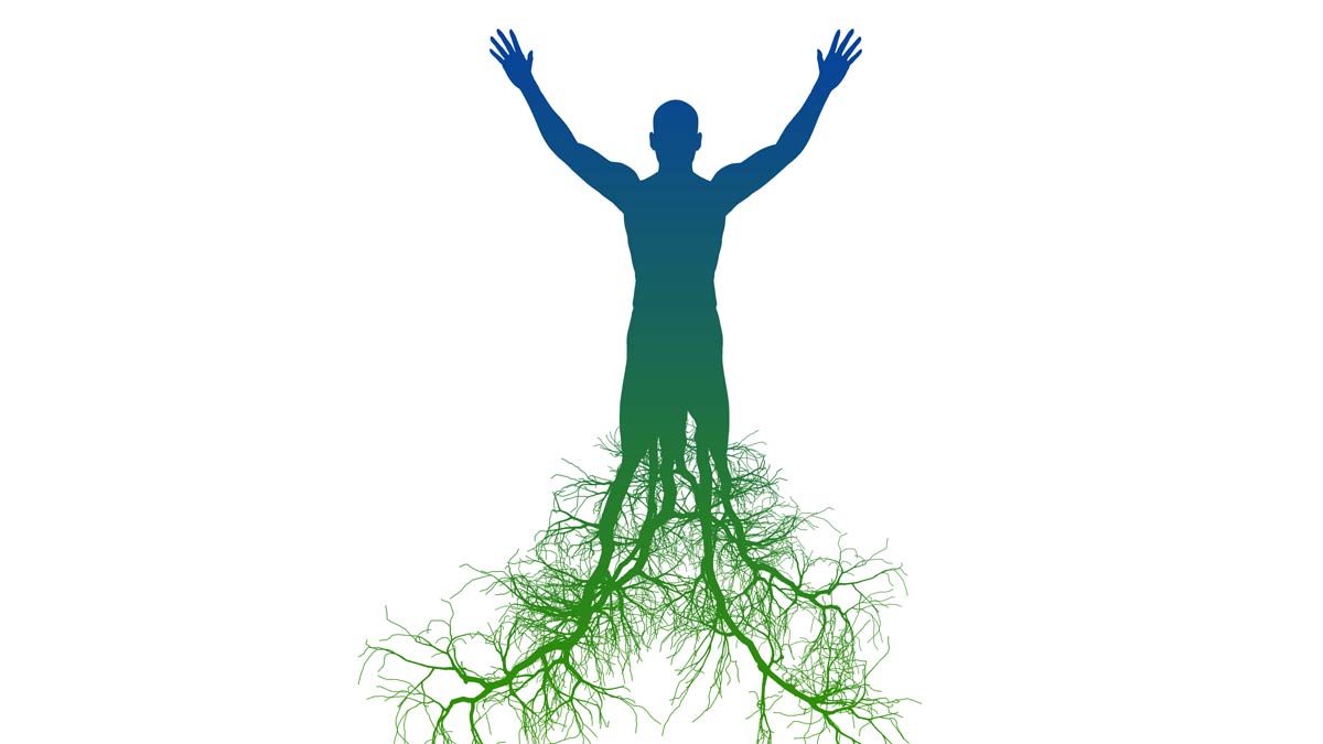 Genetic Genealogy: graphic of a man's roots