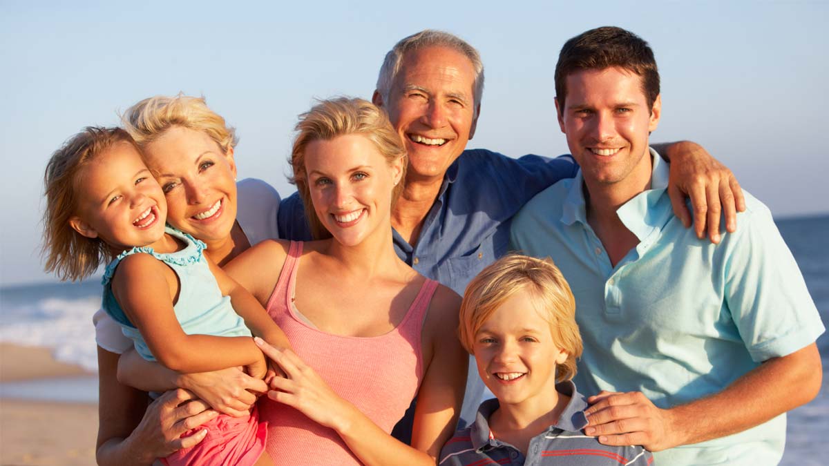 Photo of a happy family. Lifestyle medicine treats the whole.