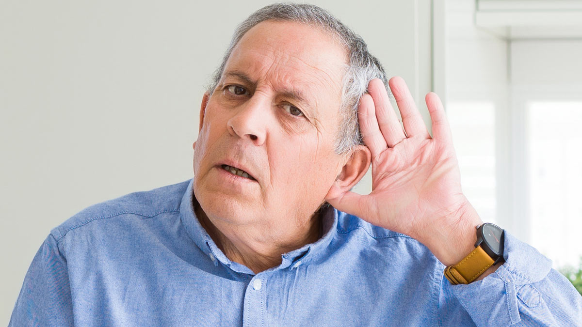 A man with hearing loss