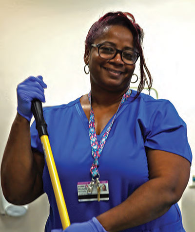 Michelle White, Supervisor in the Environmental Services Department at Roper St. Francis Hospital