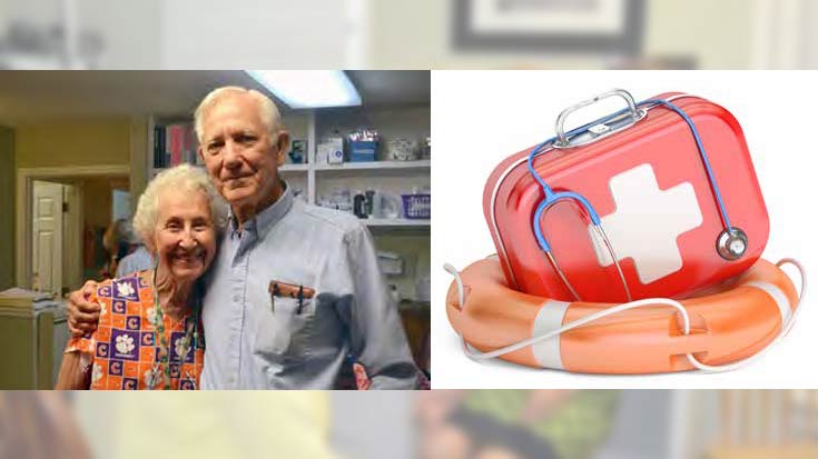 The Barrier Islands Free Clinic - Quite a Lifesaver. Photo of Joan Fabian, RN, and Dr. Richard Ulmer of The Barrier Islands Free Clinic