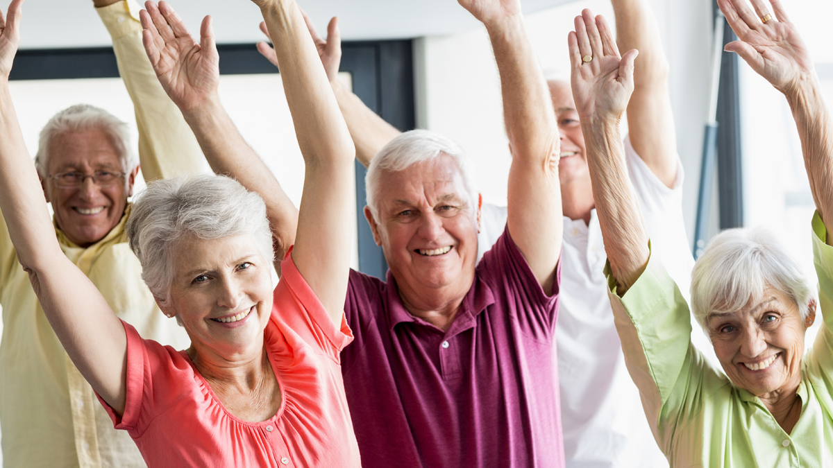 Seniors exercising. Maximizing independence as we age.