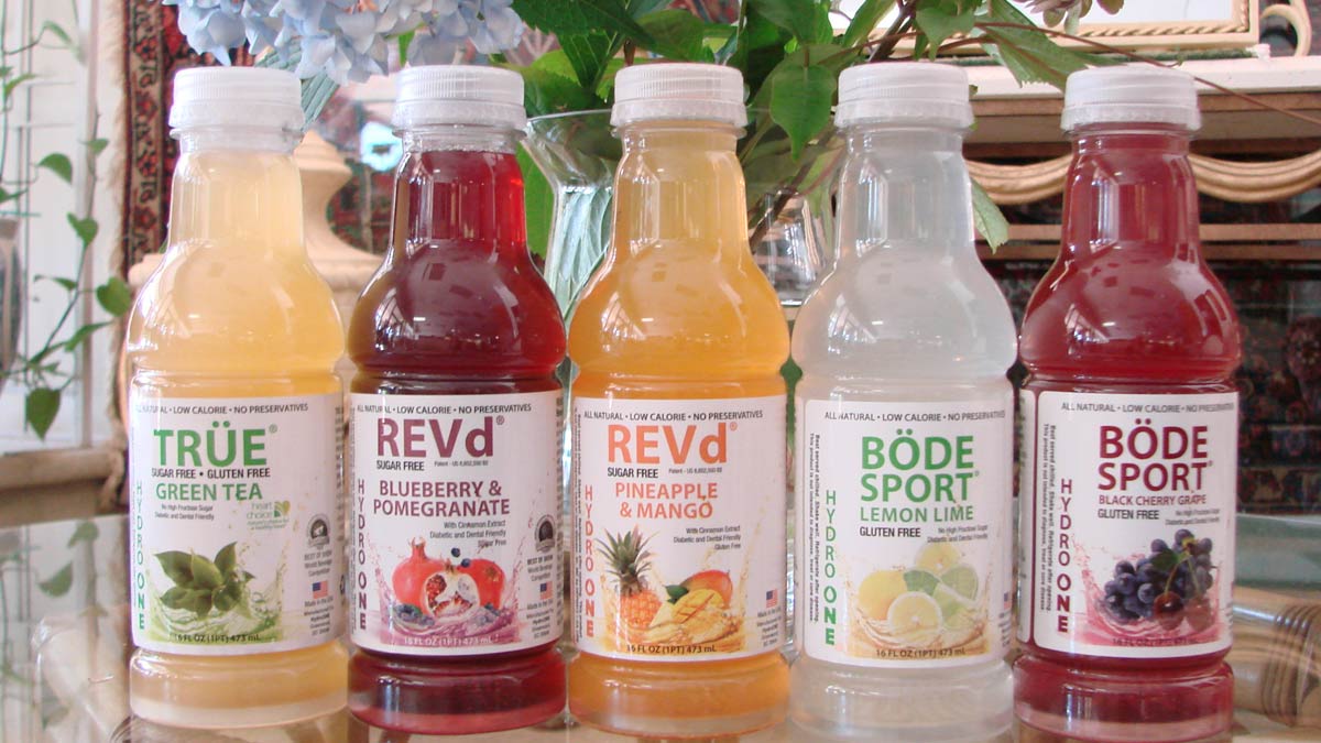 BÖDE Sport, REV-d and TRÜE Sugar-Free beverages by Hydro One