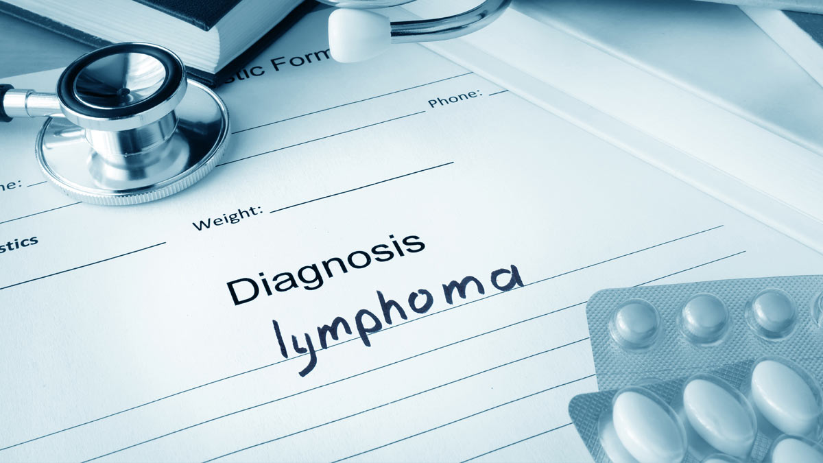 Medical report with a diagnosis of lymphoma