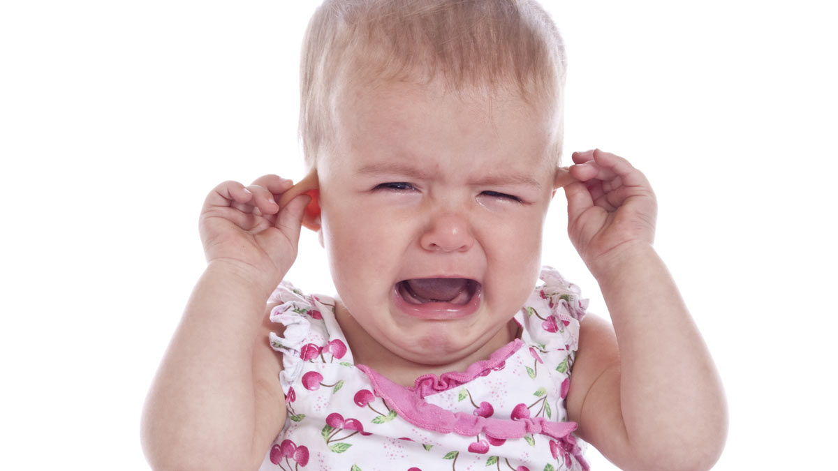 An infant crying & whining pulling at his ears. Infection?