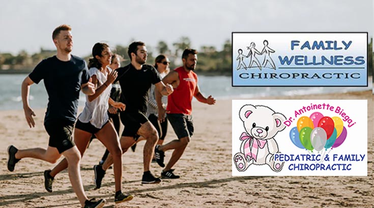 Family Wellness Chiropractic logos & active people