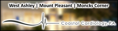 Coastal Cardiology, PA with locations in West Ashley, Mount Pleasant and Moncks Corner, SC