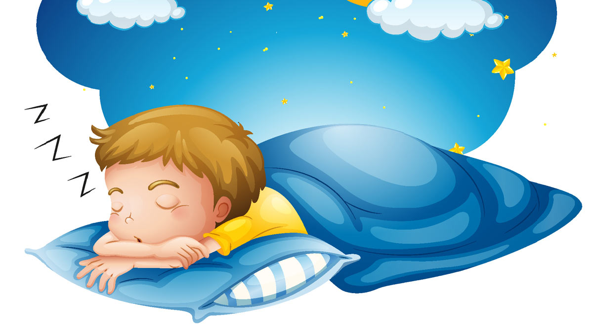 Representation of a child sleeping.