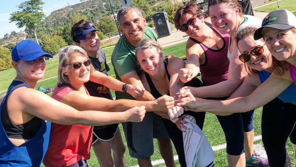 Camp Gladiator promotes exercising in community as a way of providing encouragement and camaraderie as much as accountability