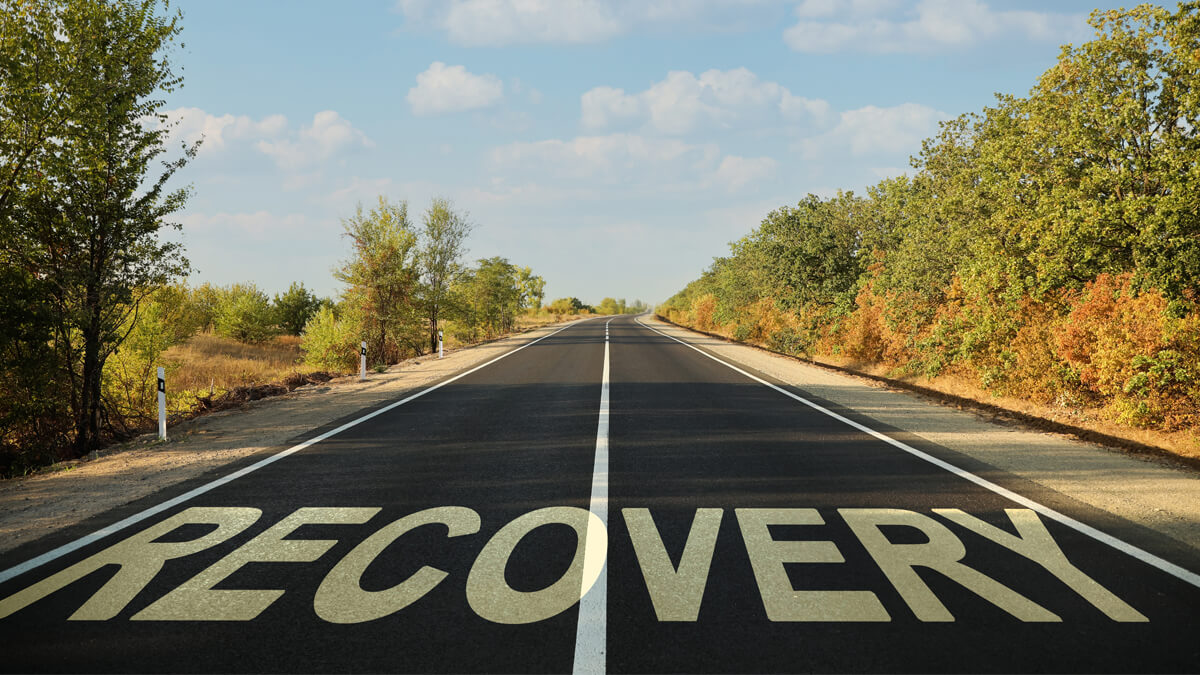 Graphic - Road with the word Recovery