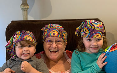 Cynthia Conrad and some of her grandchildren.