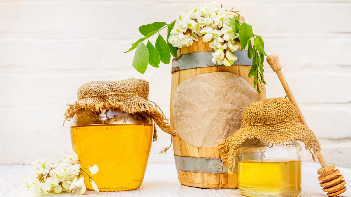 Photo of containers of honey