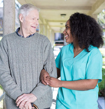 A Care for Life Charleston client with caregiver.