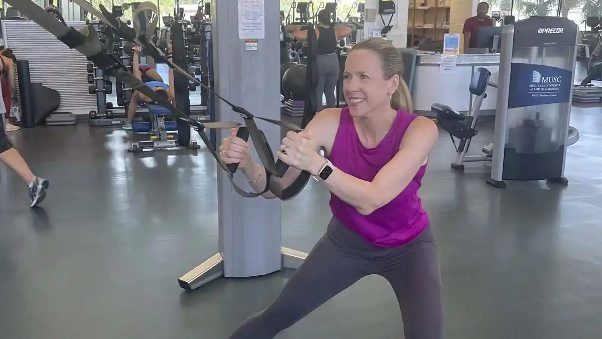 Ginger Scully exercising