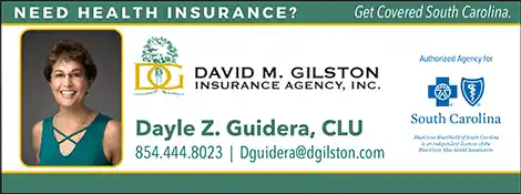 Ad: Call Dayle Z. Guidera of the David M. Gilston Insurance Agency at 854-444-8023