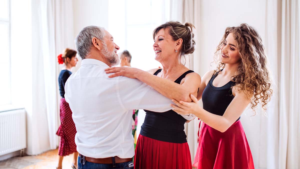 Photo of a man and woman dancing