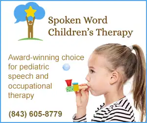 Ad: Spoken Word Children's Therapy is South Carolina’s award-winning choice for pediatric speech and occupational therapy, with over a decade of experience providing in-home therapy.