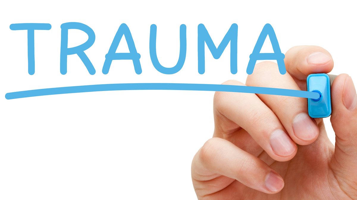 Graphic of the word trauma