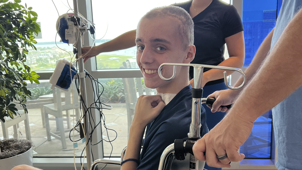 Photo of a boy in a wheelchair