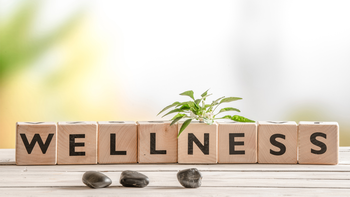 Photo of the word wellness on wooden blocks