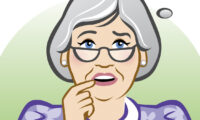 Graphic of an older woman