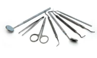 dental instruments on a white background